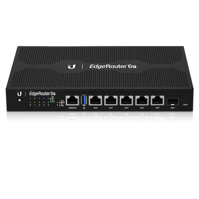 Geniet sigaret Museum UBIQUITI Gigabit Router with SFP, EdgeRouter™ 6P (ER-6P) - The source for  WiFi products at best prices in Europe - wifi-stock.com