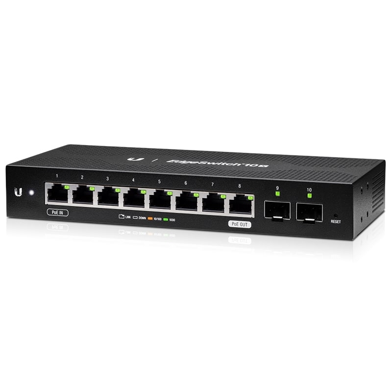 UBIQUITI 10-Port (2 SFP) Managed Switch EdgeSwitch 10X (ES-10X) - The  source for WiFi products at best prices in Europe 