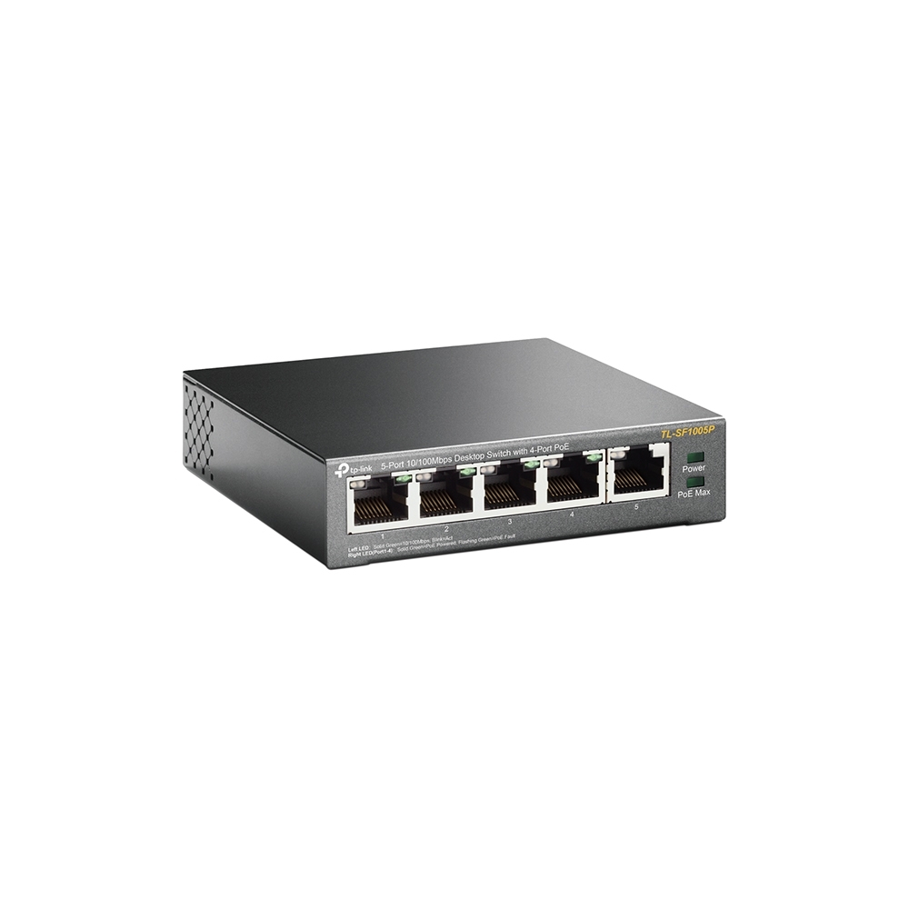 TP-LINK 5-Port 10/100Mbps Desktop Switch with 4-Port PoE (TL-SF1005P) - The  source for WiFi products at best prices in Europe 