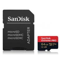 SanDisk Extreme PRO microSDXC UHS-I Card with SD adapter, 64 GB (SD-MSDXC-XPRO-64GB)